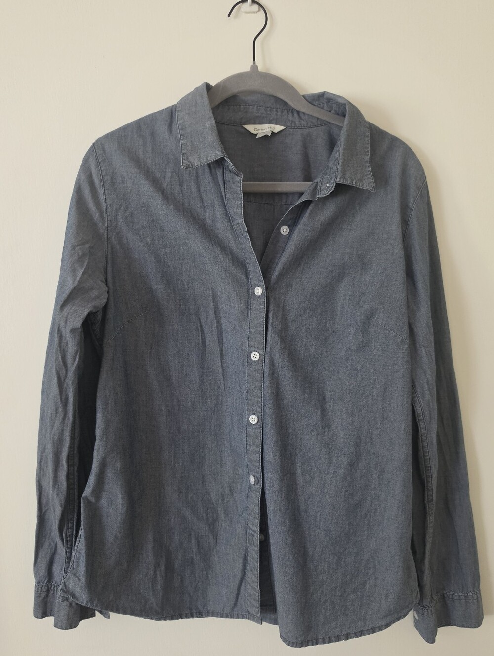 Garnet Hill Essential Button-Down Shirt Size L